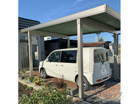 のカーポート テリオスポートIII 3000 角柱4本柱 積雪〜100cm対応 施工例