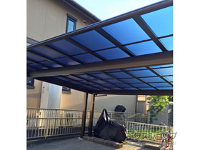 のカーポート エフルージュツインEX 後方支持タイプ 積雪〜20cm対応 施工例