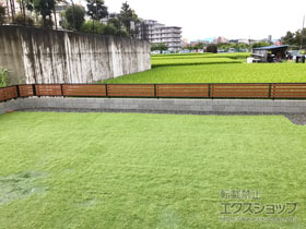 のフェンス・柵 モクアルフェンス 横板タイプ 自由柱施工 施工例