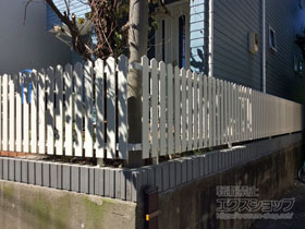 のフェンス・柵 レスティンフェンス7型　自由柱施工 施工例