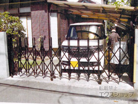 のカーゲート トリップゲート RB型 ノンレール 片開き 38S 施工例