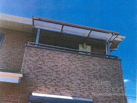 のバルコニー・ベランダ屋根 ソラリア F型 屋根タイプ 単体 積雪〜20cm対応 施工例