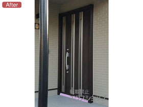 の玄関ドア リシェント玄関ドア3 断熱K4仕様 手動 親子仕様(ランマ無)R M24型 施工例