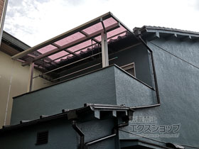 のバルコニー・ベランダ屋根 ソラリア F型 屋根タイプ 単体 積雪〜20cm対応 施工例