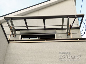 のバルコニー・ベランダ屋根 パワーアルファ F型 ルーフタイプ 単体 積雪〜30cm対応 施工例