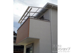のバルコニー・ベランダ屋根 ソラリア F型 屋根タイプ 単体 積雪〜20cm対応 施工例