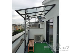 のバルコニー・ベランダ屋根 スピーネ F型 屋根タイプ 単体 積雪〜20cm対応 施工例