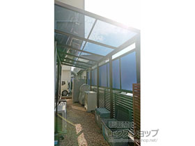 のテラス屋根 ソラリア F型 テラスタイプ 連棟 積雪〜20cm対応 施工例