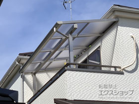 のバルコニー・ベランダ屋根 ソラリア F型 屋根タイプ 単体 積雪〜20cm対応 施工例
