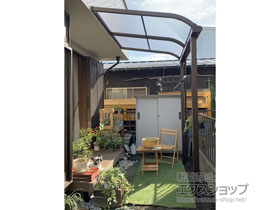 のテラス屋根 プレシオステラスII R型 テラスタイプ 単体 積雪〜20cm対応 施工例