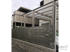 のカーポート スカイリード 両側支持 ワイド2台用 積雪30cm対応 施工例