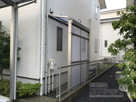 のストックヤード スピーネストックヤードF型 パネルタイプ スクリーン仕様 積雪〜20cm対応 施工例