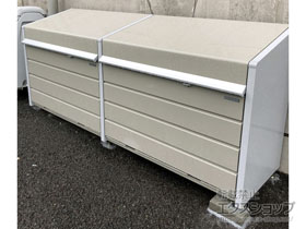 のゴミステーション ダストボックスミニ連結 メッシュ床タイプ DBN-126ML-2 500L×2 施工例