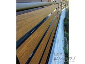 のフェンス・柵 モクアルフェンス 横板タイプ 自由柱施工 施工例