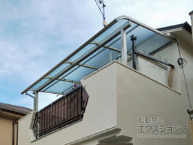 のバルコニー・ベランダ屋根 ソラリア R型 屋根タイプ 単体 積雪〜20cm対応 施工例