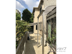 のテラス屋根 プレシオステラスII R型 テラスタイプ 単体 積雪〜20cm対応 施工例