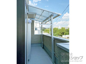 のバルコニー・ベランダ屋根 ソラリア F型 屋根タイプ 単体 積雪〜20cm対応 施工例