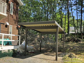 のカーポート テリオスポートIII 3000 2台用 4本柱 積雪〜100cm対応 施工例