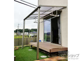 のテラス屋根 プレシオステラスII F型 テラスタイプ 単体 積雪〜20cm対応 施工例