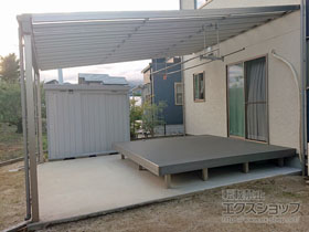 のウッドデッキ 樹ら楽ステージ 木彫 施工例