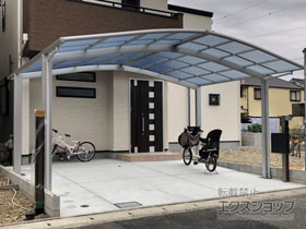 のカーポート ネスカR (ラウンドスタイル) M合掌 積雪〜20cm対応 施工例