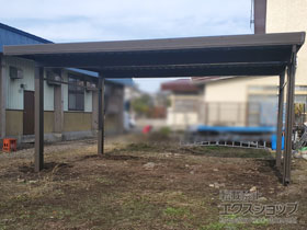 のカーポート テリオスポートIII 3000 2台用 角柱4本柱 積雪〜100cm対応 施工例
