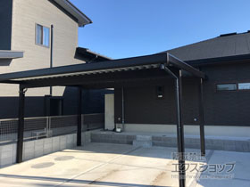 のカーポート レオンポートneo 2台用 角柱4本柱 積雪〜50cm対応 施工例