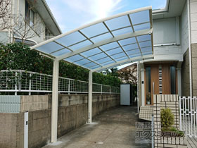 のカーポート ネスカR (ラウンドスタイル) 積雪〜20cm対応 施工例