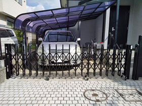 のカーゲート アルシャインII M型 Aタイプ ノンレール 片開き 390S 施工例