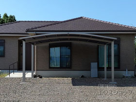 のカーポート ネスカR (ラウンドスタイル) ワイド 積雪〜20cm対応 施工例