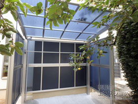 のサイクルポート・駐輪場 レイナパークグラン 積雪〜20cm対応/3面囲い 施工例