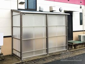 のストックヤード スピーネストックヤードF型 波板タイプ 積雪〜20cm対応 施工例