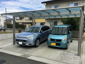 のカーポート エフルージュ ツイン 積雪〜20cm対応 施工例