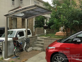 のサイクルポート・駐輪場 ネスカRミニ (ラウンドスタイル) 積雪〜20cm対応 施工例