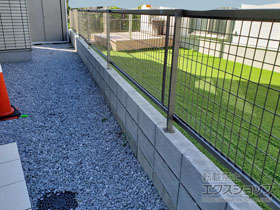 のフェンス・柵 アルメッシュフェンス1型 フリーポールタイプ 施工例