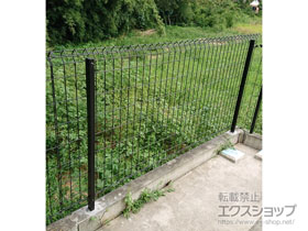 のフェンス・柵 イーネットフェンス1F型 自由柱タイプ 施工例