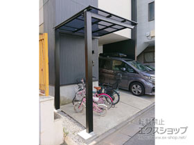 のサイクルポート・駐輪場 ネスカFミニ (フラットスタイル) 積雪〜20cm対応 施工例