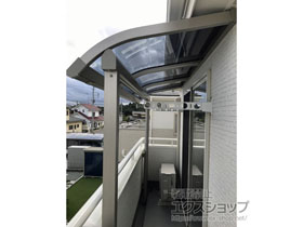 のバルコニー・ベランダ屋根 プレシオステラスII R型 屋根タイプ 単体 積雪〜20cm対応 施工例