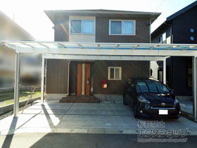 のカーポート エフルージュ トリプル 積雪〜20cm対応 施工例