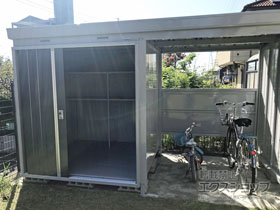 の物置・屋外倉庫 ネクスタウィズ 一般型 3580×1790×2075 左扉タイプ（NXN-32S・32SK） NXN-32S・32SK-PG 施工例