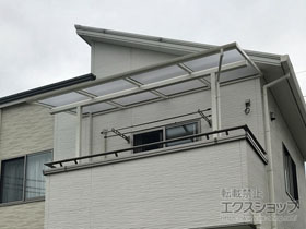 のバルコニー・ベランダ屋根 ソラリア F型 屋根タイプ 単体 積雪〜20cm対応 施工例