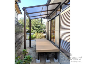 のテラス屋根 ソラリア F型 テラスタイプ 単体 積雪〜20cm対応 施工例