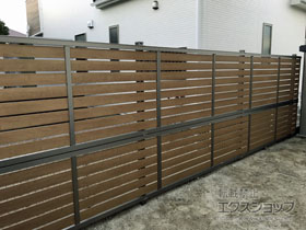 のフェンス・柵 セレビューフェンス RP3型 2段支柱 施工例