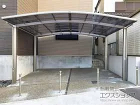LIXIL(リクシル)のカーポート ネスカR (ラウンドスタイル) ワイド 積雪～20cm対応 施工例