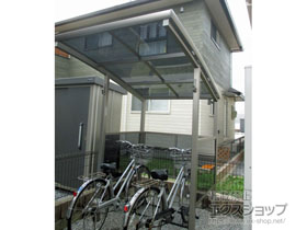 のサイクルポート・駐輪場 スマイリン 腰壁1段タイプ 積雪20cm対応 施工例