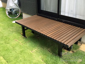 のウッドデッキ 濡縁(ぬれえん) 木樹脂タイプ 施工例