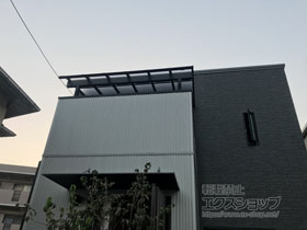 のバルコニー・ベランダ屋根 ソラリア R型 1500 屋根タイプ 単体 積雪〜50cm対応 施工例