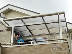 のバルコニー・ベランダ屋根 ソラリア F型 屋根タイプ 単体 積雪〜20cm対応 施工例