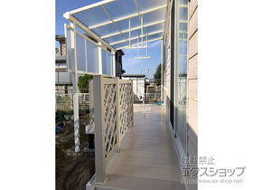 のウッドデッキ エバーエコウッドII ホワイト 施工例