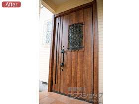 の玄関ドア リシェント玄関ドア3 断熱K4仕様 手動 親子仕様(ランマ無)R D41型 施工例